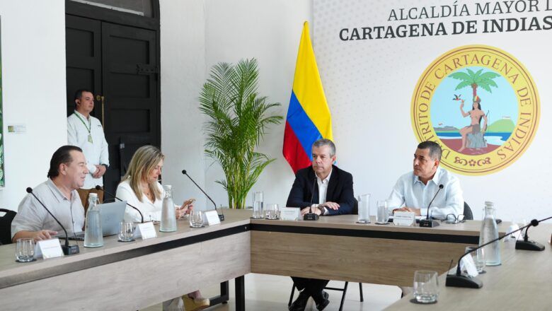 La revolución en el aseo y agua en Cartagena, compromiso entre alcalde Dumek Turbay con el director de Veolia Iberoamérica