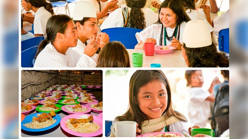 Estudiantes comunidades etnicas reciben alimentacion escolar ed