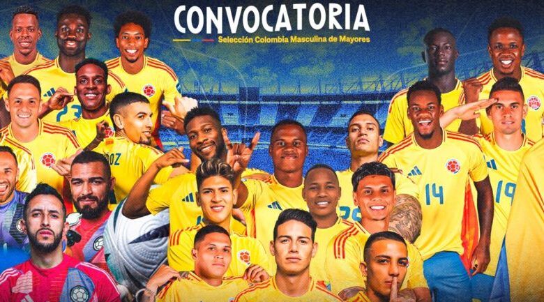 Lista nómina de Colombia para enfrentar a Brasil y Paraguay por Eliminatorias