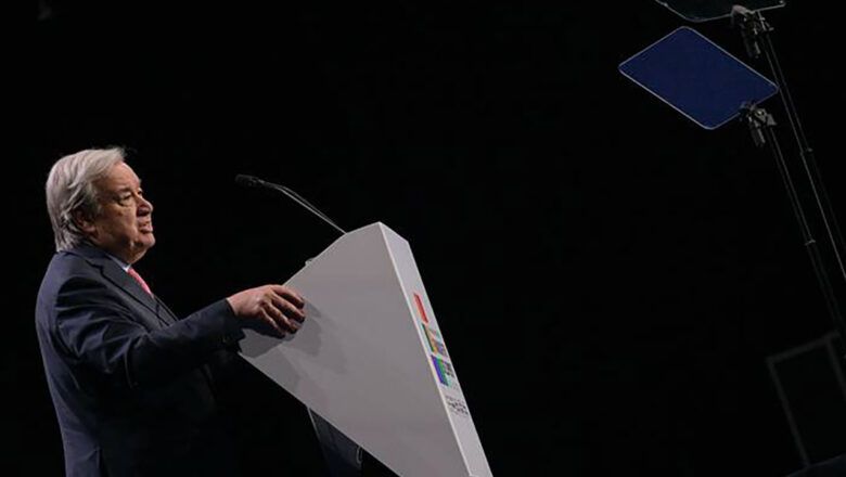 Los Objetivos de Desarrollo Sostenible 2030 están en riesgo y estamos en Sevilla para cambiar el rumbo: António Guterres, secretario General de la ONU