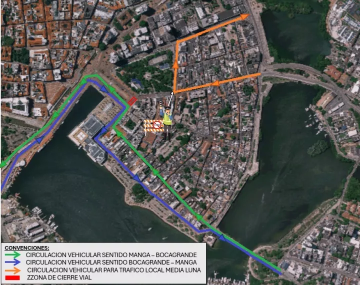Este es el Plan de Manejo de Tráfico por el lanzamiento de las Fiestas de Independencia 2025 en Cartagena fiestas en cartagena transito ed