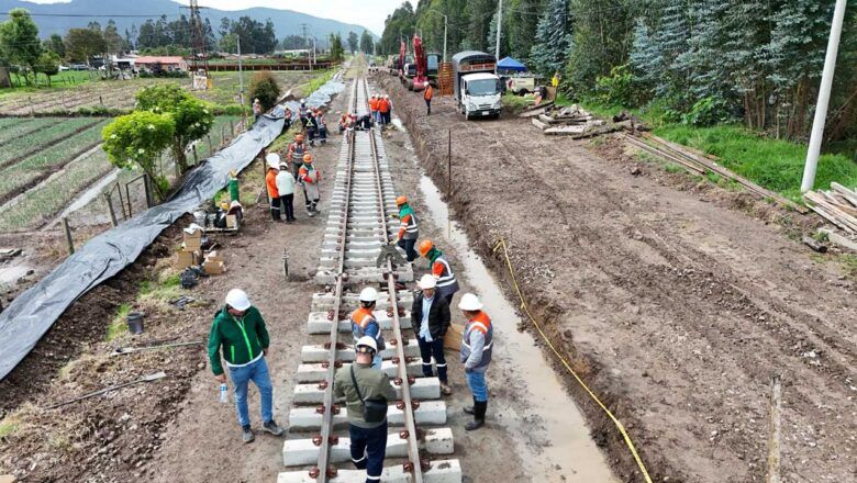 Avanza la recuperación de la infraestructura férrea, van 14 km de rieles nuevos en el corredor Bogotá – Belencito