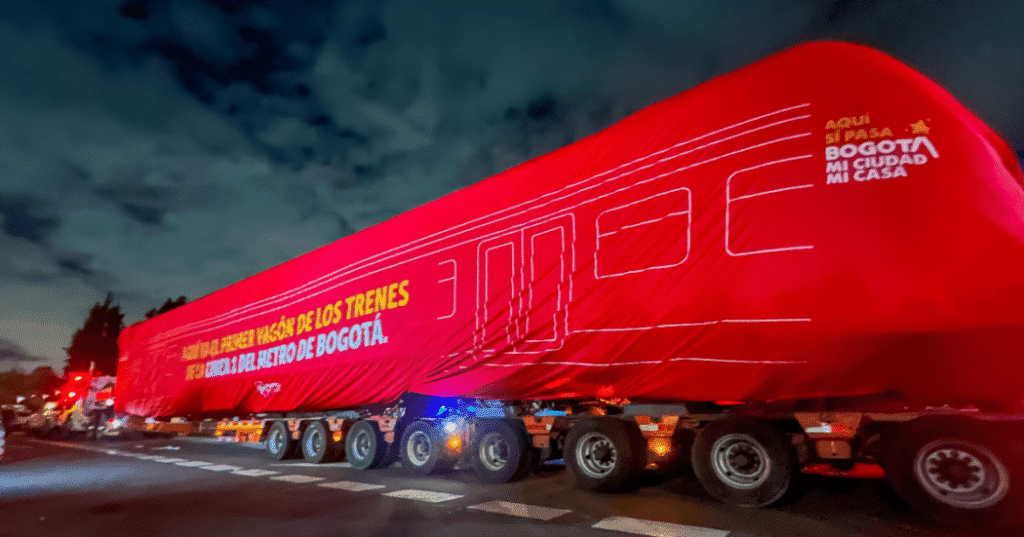 tren del metro de bogota ya esta en el patio taller ed