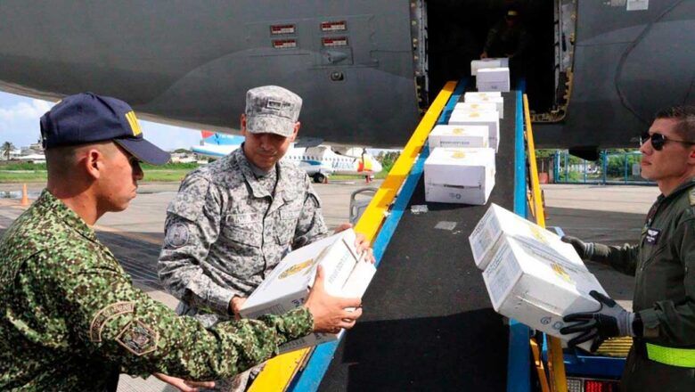 22 toneladas de ayuda humanitaria a San Andrés por tormenta tropical Melissa