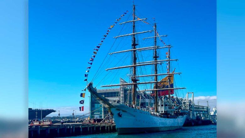 Buque Escuela ARC Gloria llegó a San Diego, en California (EE. UU.)