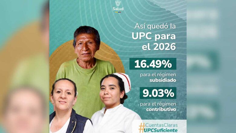 Incremento de la UPC para 2026 supera los $11,6 billones de pesos