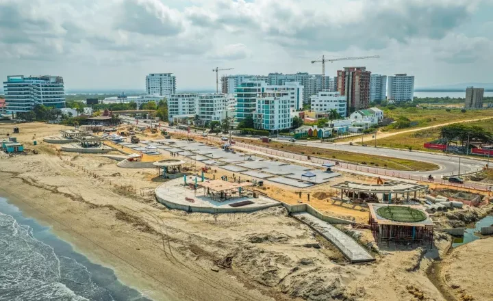 Gran Malecón del Mar en Cartagena alcanza 44 % de avance