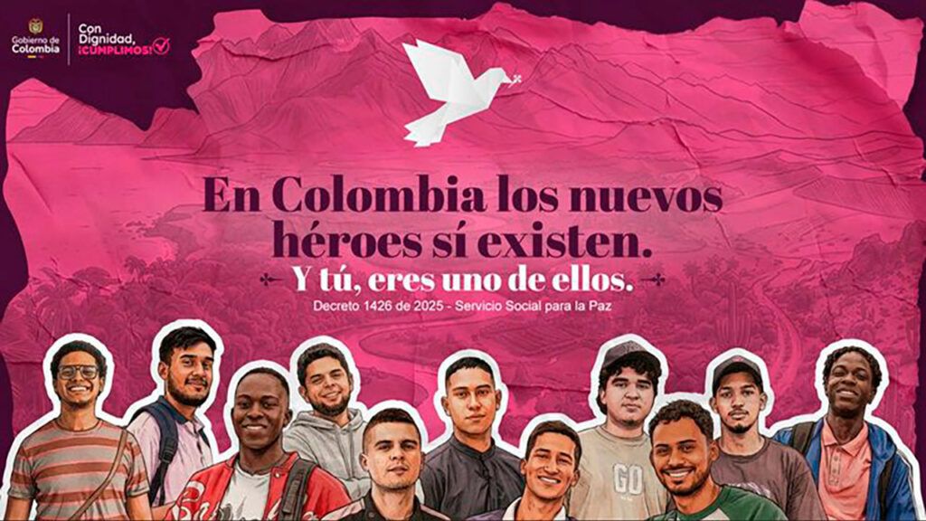 Abren convocatoria del Servicio Social para la Paz como alternativa al servicio militar para jóvenes entre 18 y 24 años