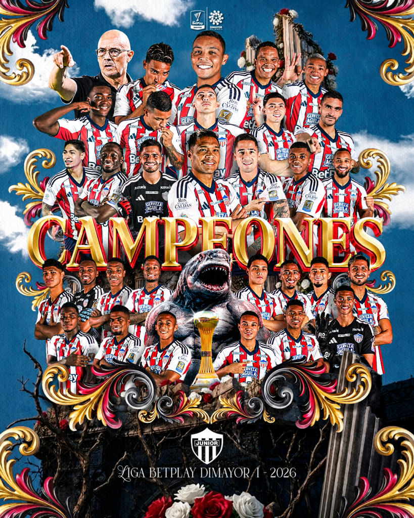 Junior, bicampeón del fútbol colombiano con su estrella 12